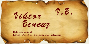 Viktor Bencuz vizit kartica